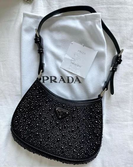 prada glitter bag|rhinestone prada bag.